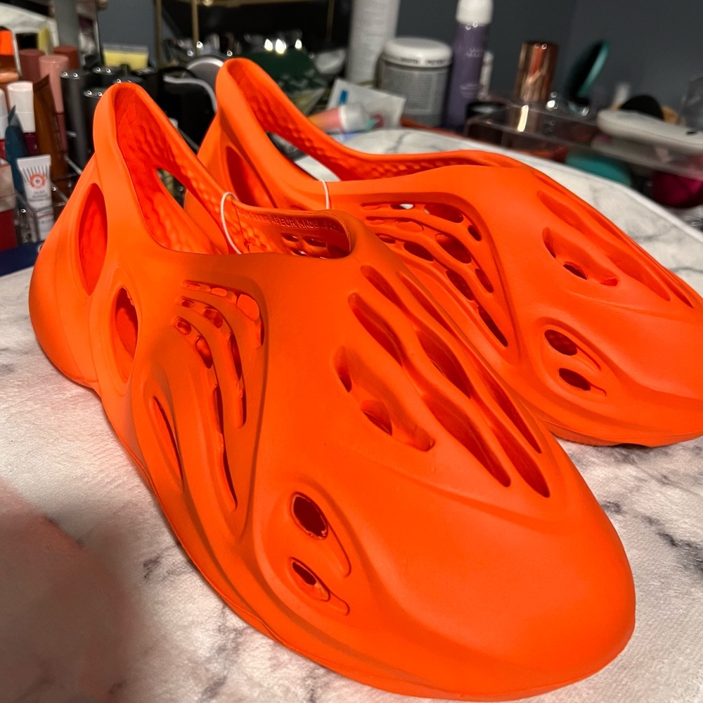 Rubber shoes not Yeezys